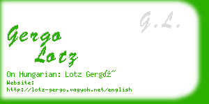 gergo lotz business card